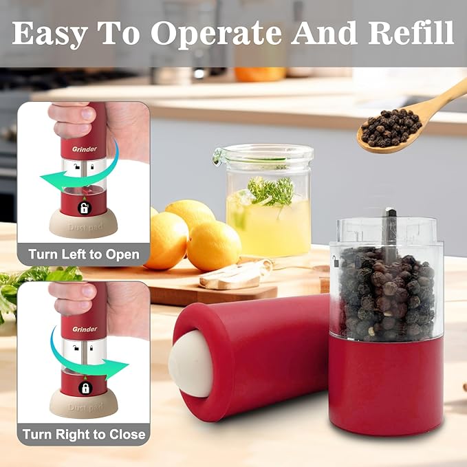Electric Salt and Pepper Grinder Set